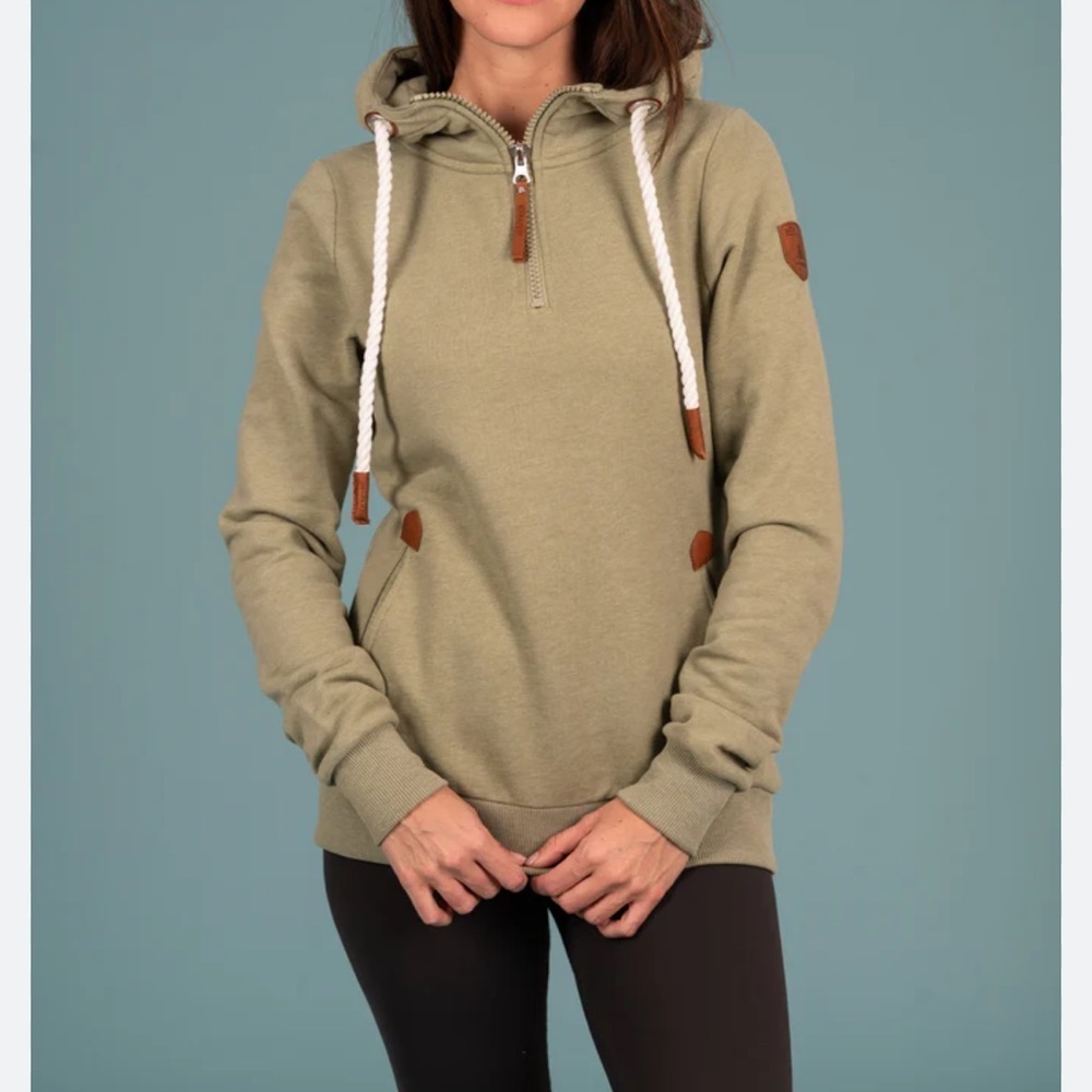 Wanakome Ivy half zip hoodie army woman’s size S outdoors quality‎